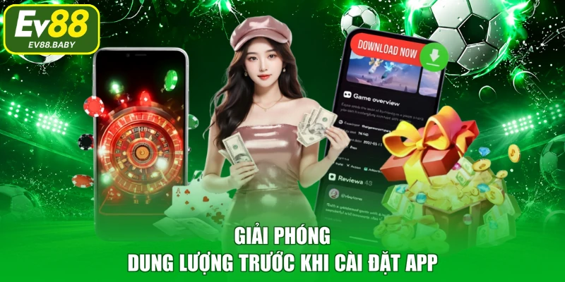 Giải phóng dung lượng trước khi cài đặt app