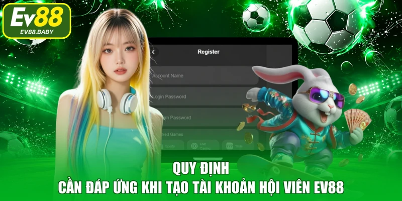 Quy định cần đáp ứng khi tạo tài khoản hội viên EV88